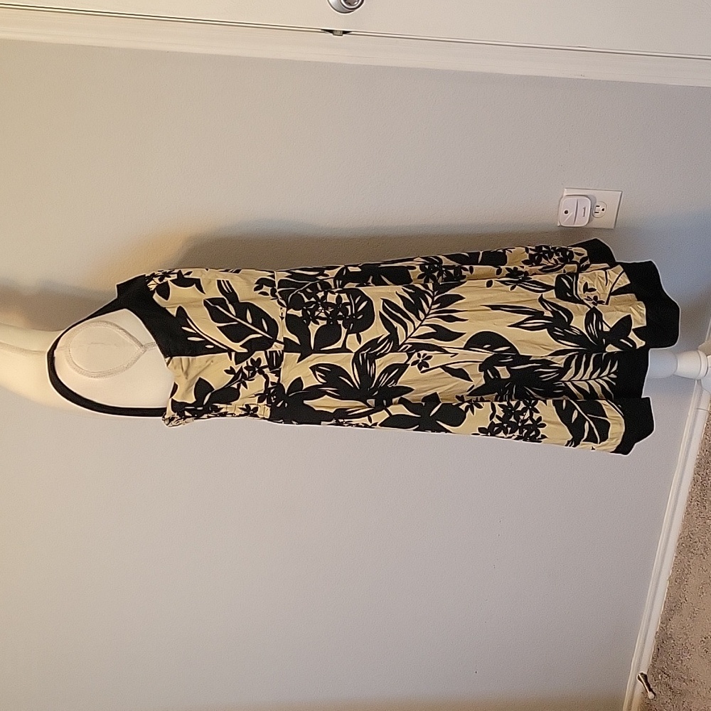R&K Originals Black and Beige Floral Dress - Size 18 - Picture 2 of 4